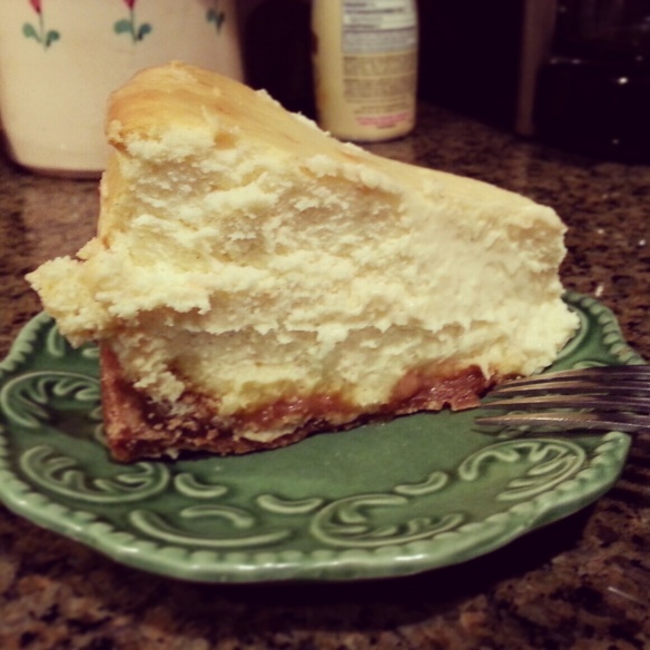 vanilla caramel cheesecake