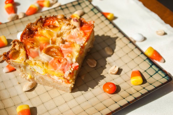 candy corn magic bars from pink tiger in the kitchen